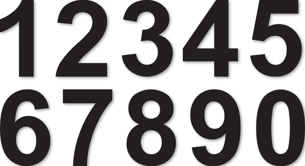 Chiffres autocollants 1 cm - Numérotation discrète sur petit support