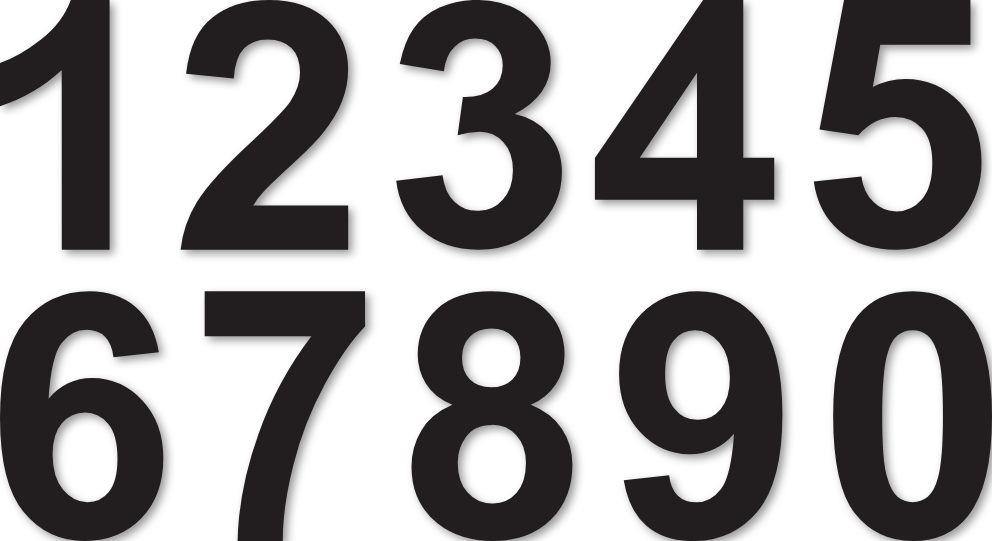 Chiffres autocollants 20 cm - Signalétique XXL résistante