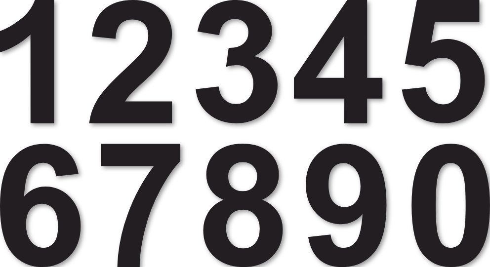 Chiffres autocollants 3,5 cm - Marquage discret et élégant