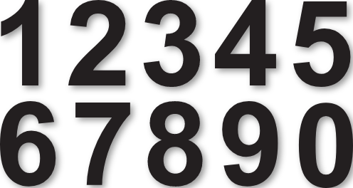 Chiffres autocollants 6,5 cm - Marquage visible et esthétique