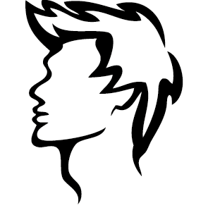 Sticker profil coiffure homme