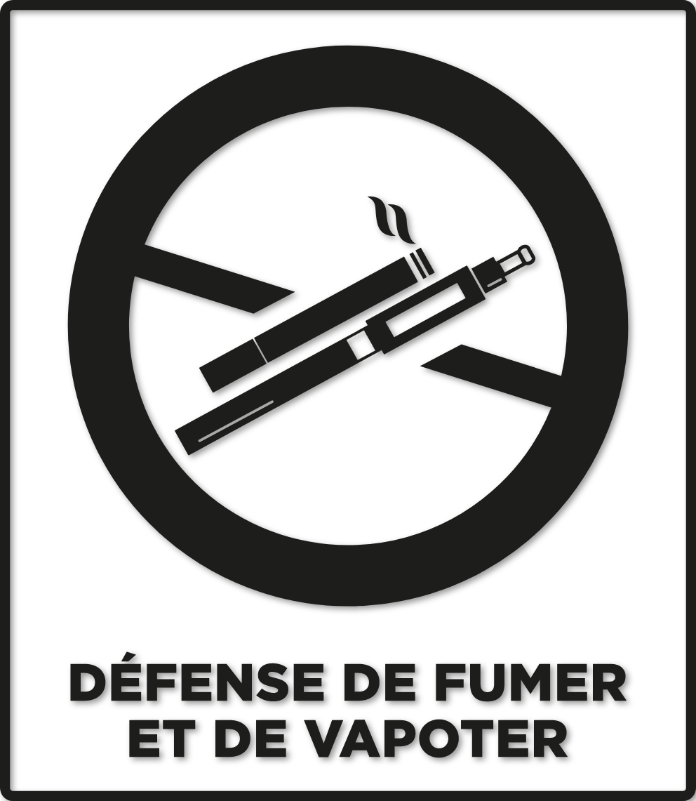 Défense de fumer et de vapoter rectangle