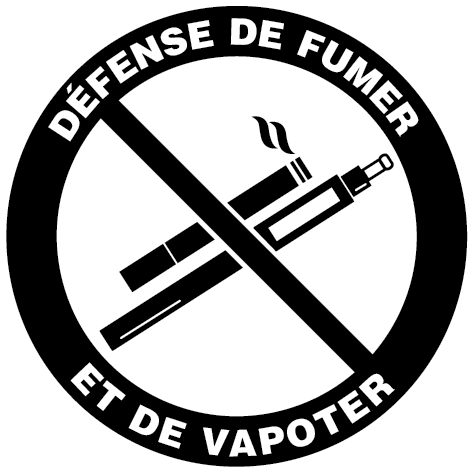 Défense de fumer et de vapoter