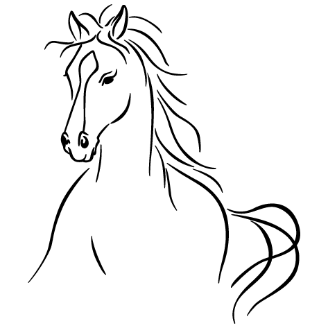 Sticker dessin de cheval