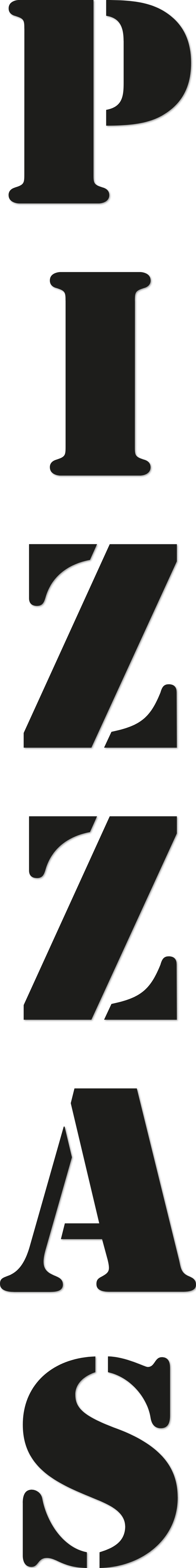 Pizzas police stencil