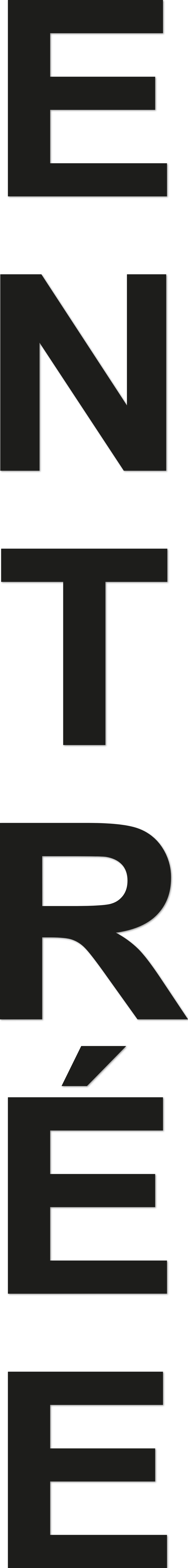 Texte ENTRÉE vertical à Personnaliser