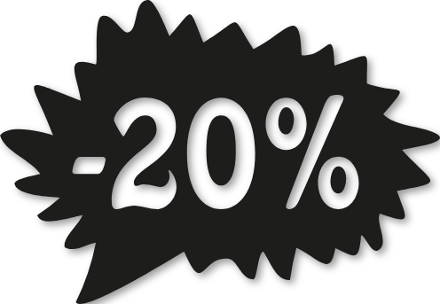 Étiquette soldes promotion -20%