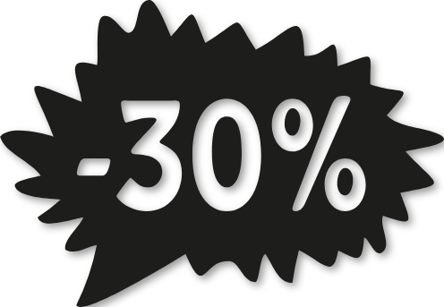 Étiquette soldes promotion -30%