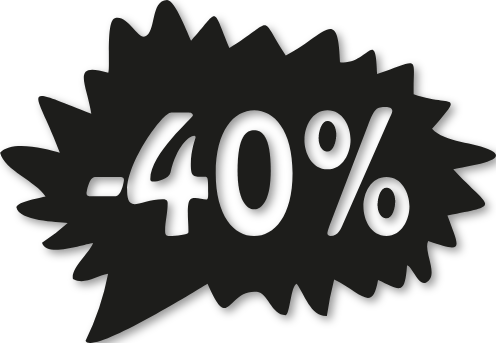 Étiquette soldes promotion -40%