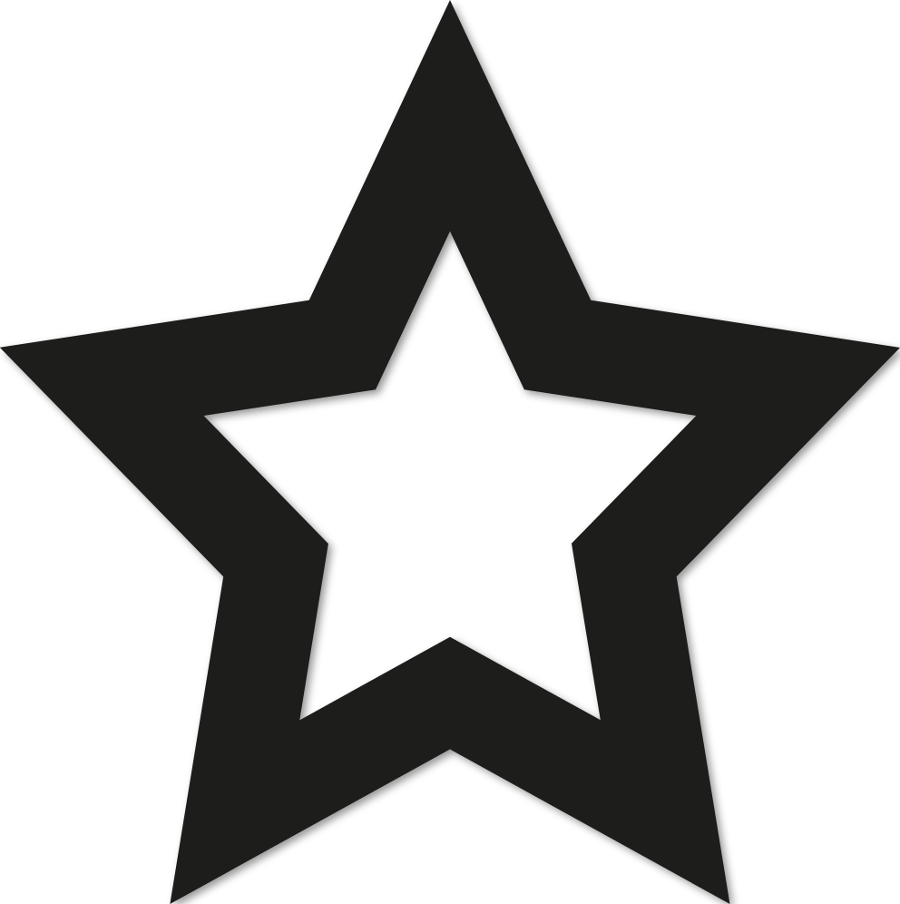 Étoile 10x10cm trait 1 cm