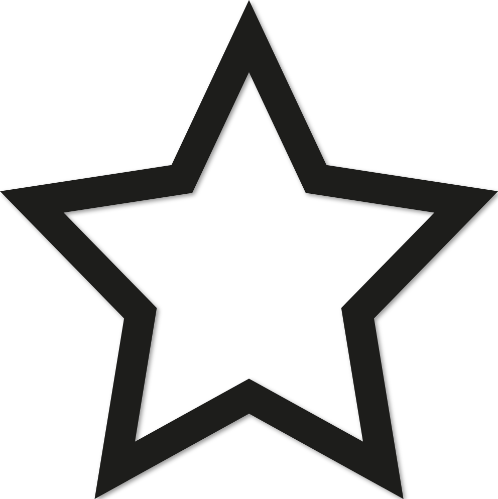 Étoile 20x20cm trait 1 cm