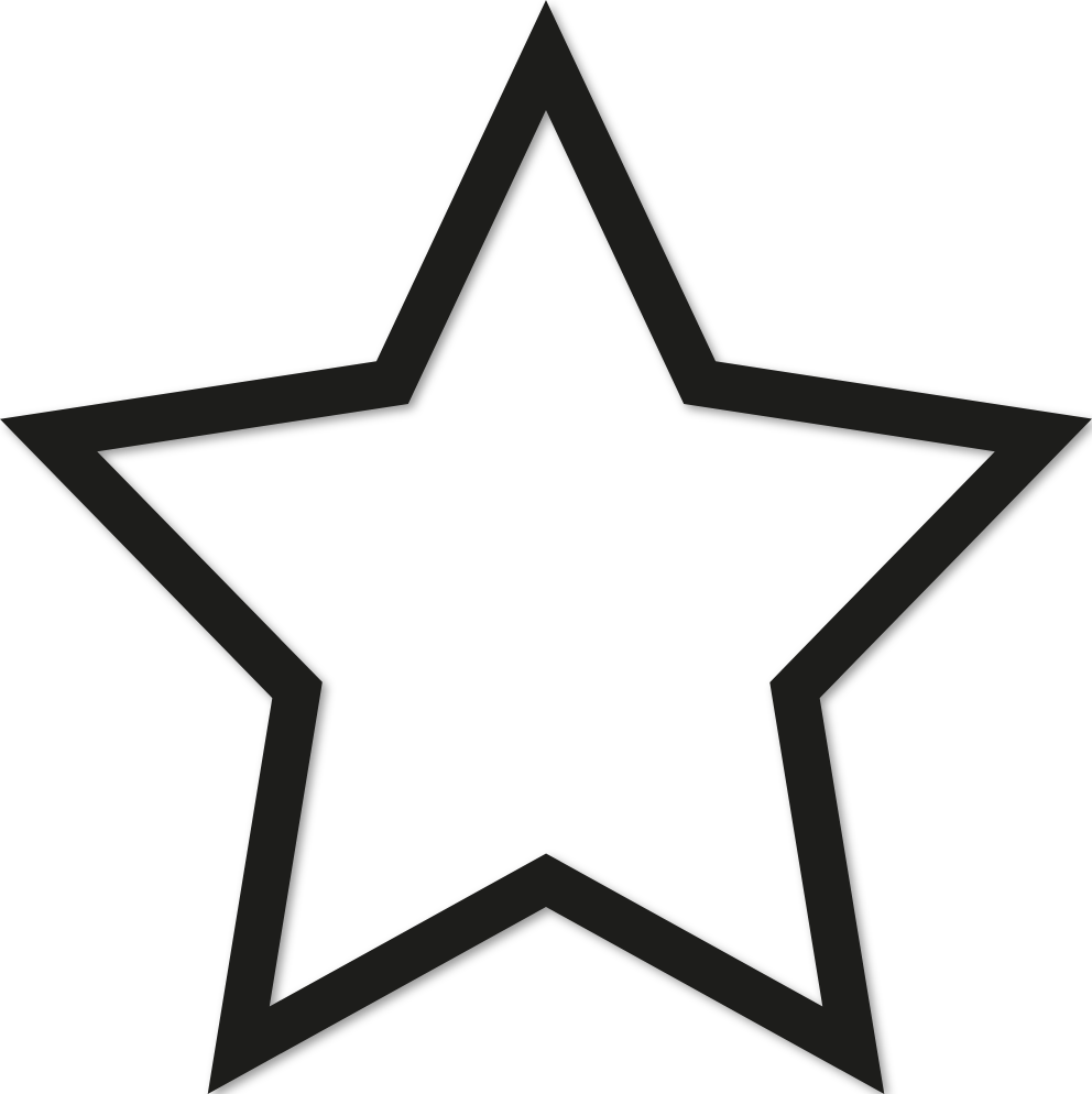 Étoile 30x30cm trait 1 cm