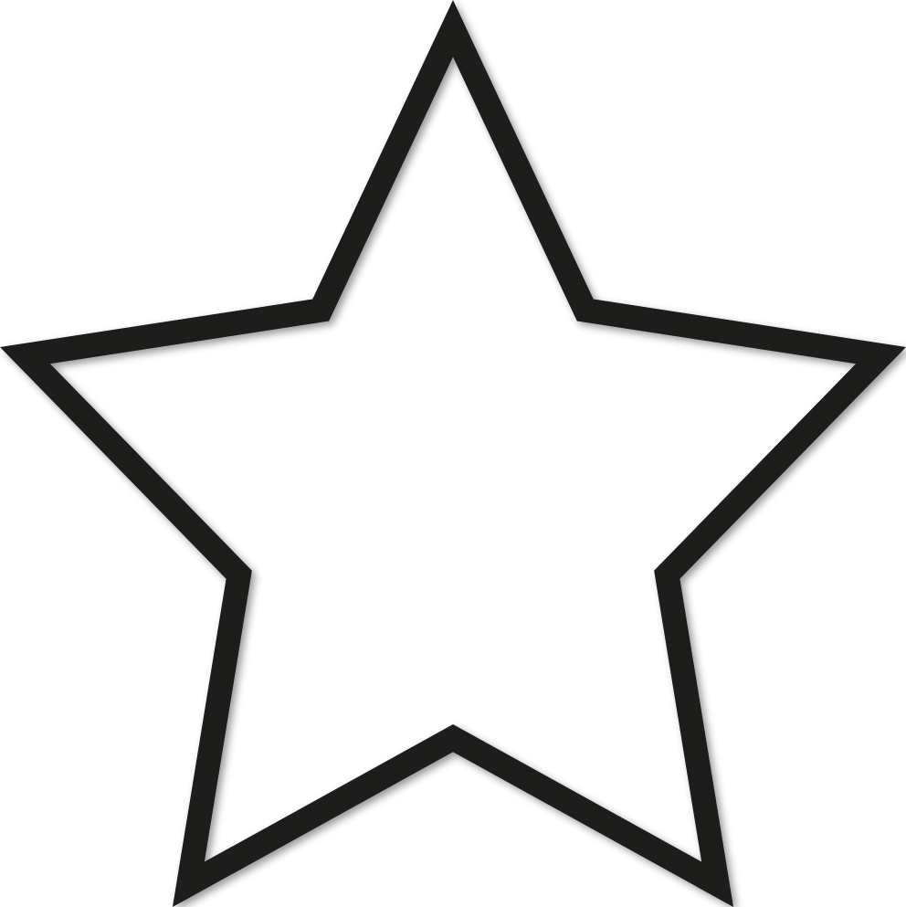 Étoile 50x50cm trait 1 cm