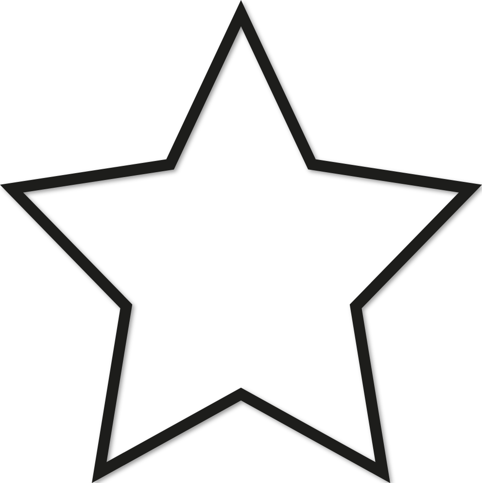 Étoile 58x58cm trait 1 cm