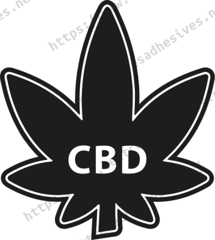 Sticker feuille CBD