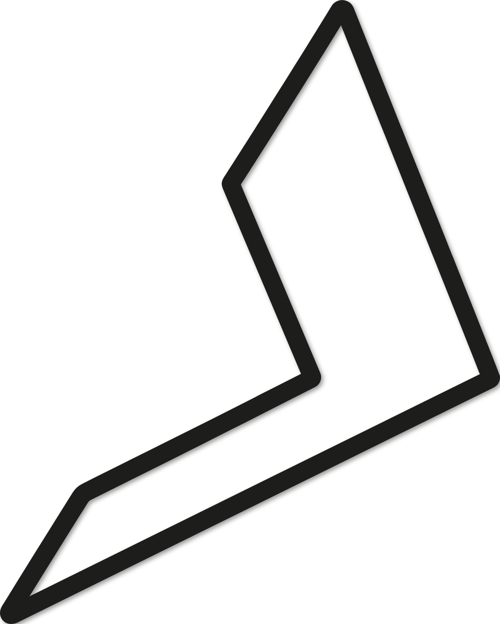 Icône sticker flèche vide