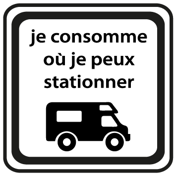 Autocollant je consomme où je peux stationner model 11