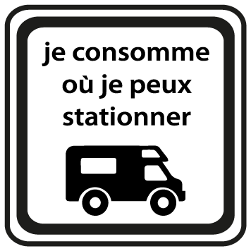 Sticker je consomme où je peux stationner model 11