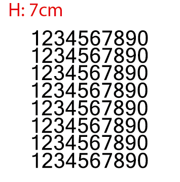 kit numéros de téléphone H 7cm