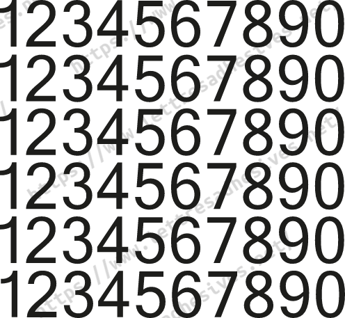 kit numéros de téléphone H 7cm