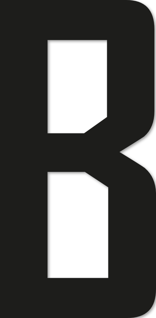 Lettre adhésive B sans fond