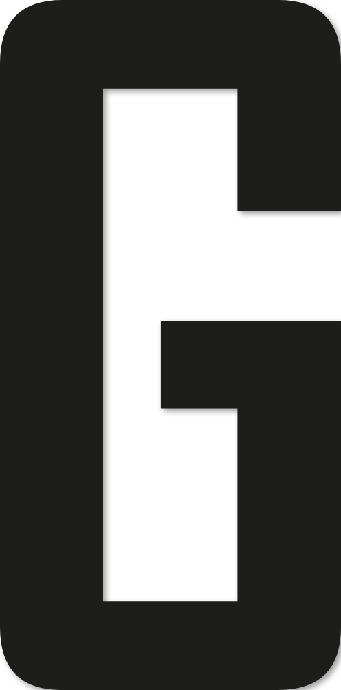 Lettre adhésive G sans fond