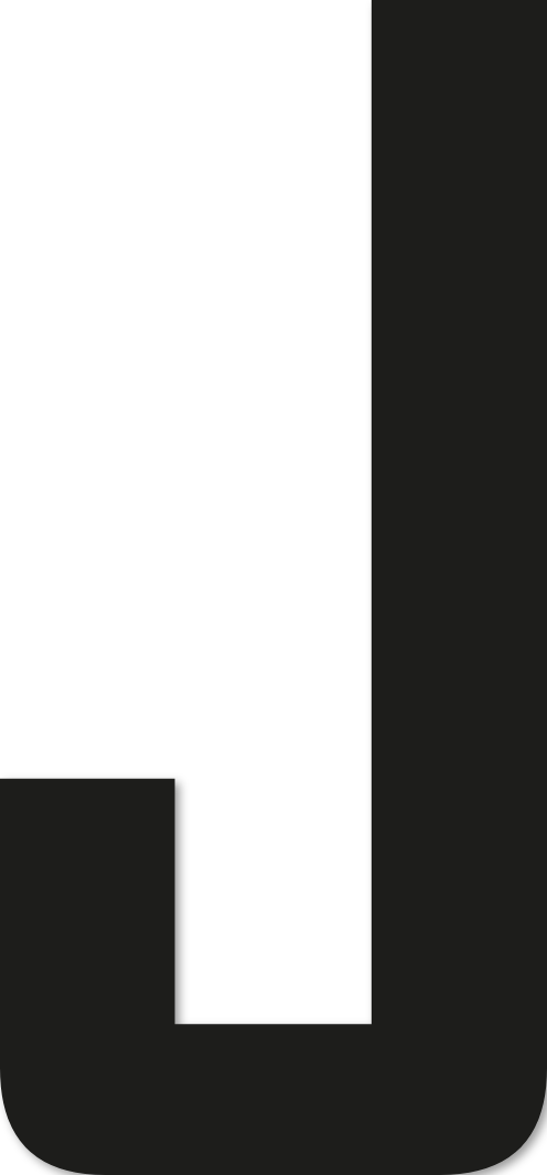 Lettre adhésive J sans fond