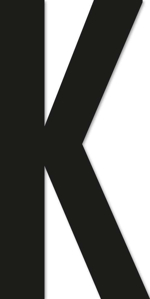 Lettre adhésive K sans fond