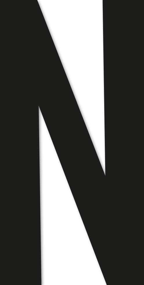 Lettre adhésive N sans fond