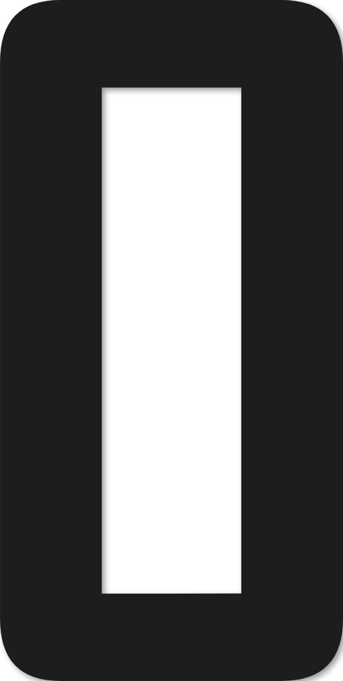 Lettre adhésive O sans fond