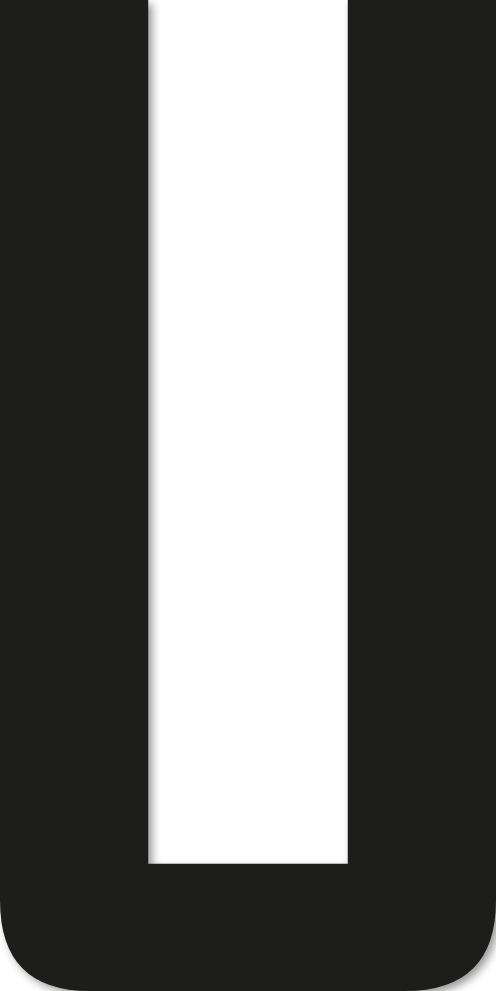 Lettre adhésive U sans fond