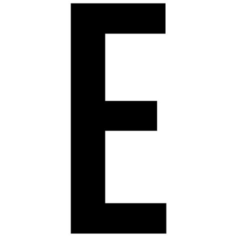 Lettre adhésive E