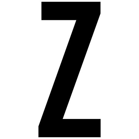 Lettre adhésive Z