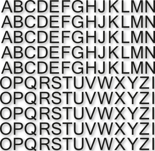 Lettres autocollantes H 3cm