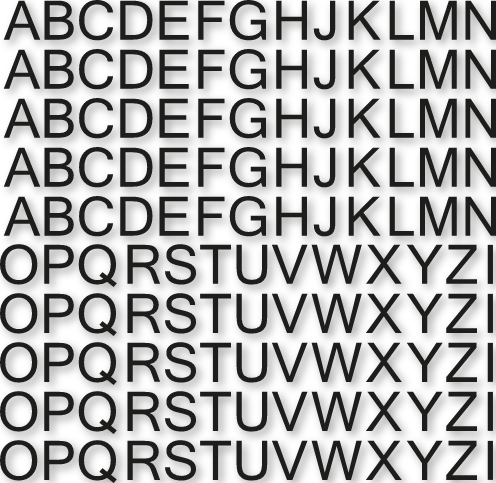 Lettres autocollantes H 3.5cm