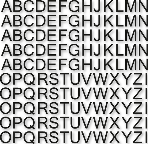 Lettres autocollantes H 4cm