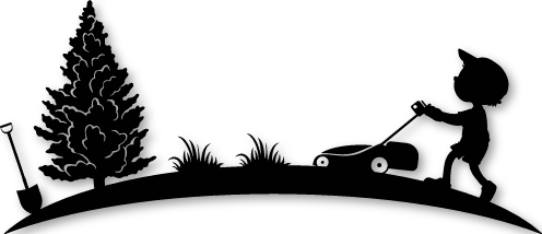 Logo paysagiste tondeuse