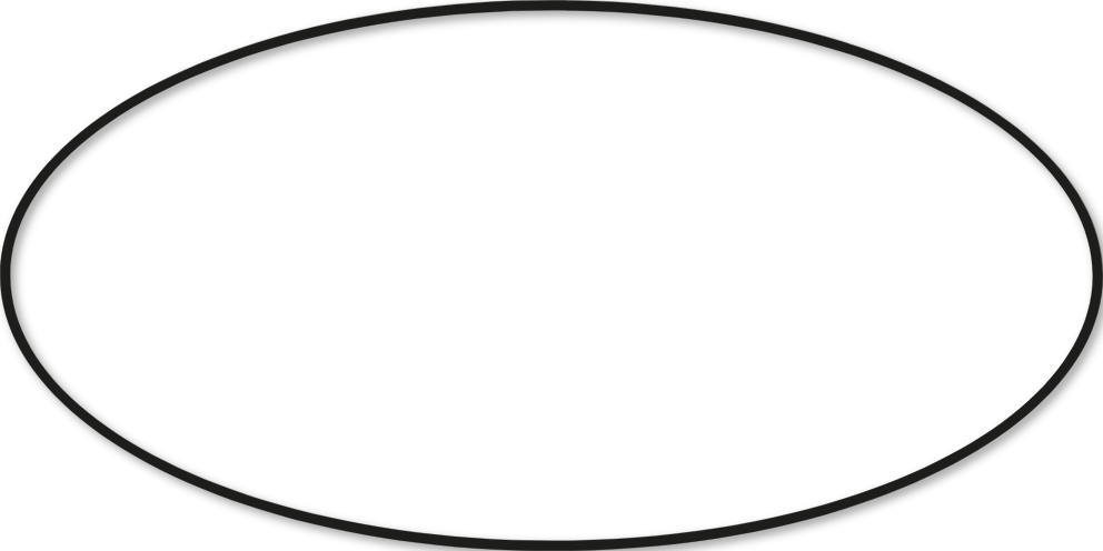 Ovale 55x110cm trait 1 cm