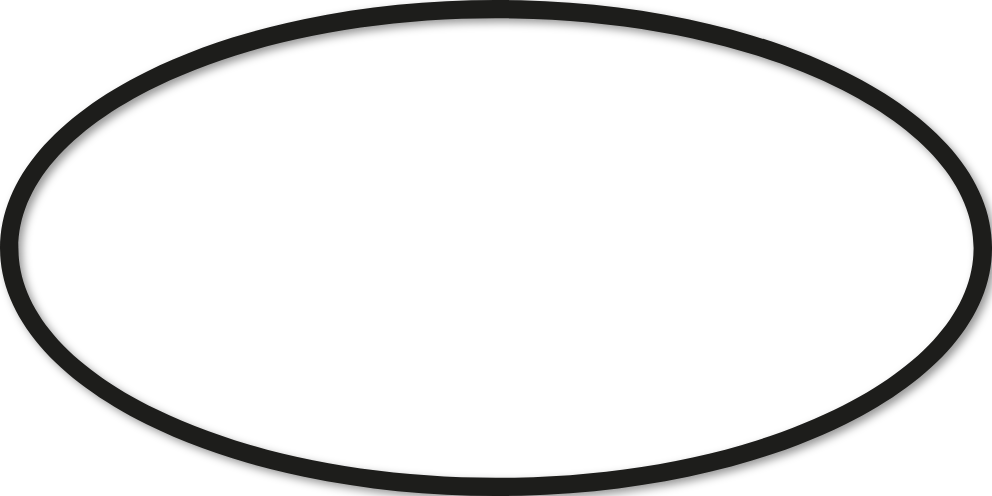 Ovale 55x110cm trait 2 cm