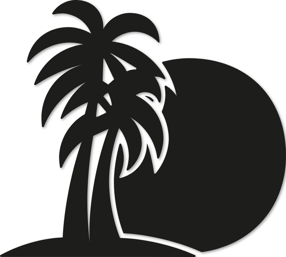 Palmier coucher de soleil