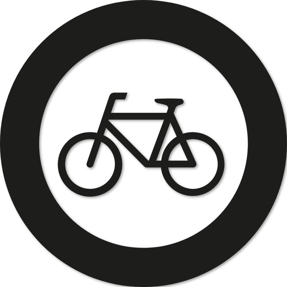 Panneau circulation vélo interdite