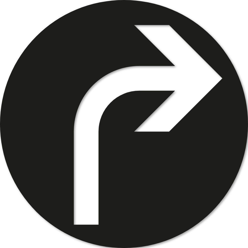 Panneau sens obligatoire à droite