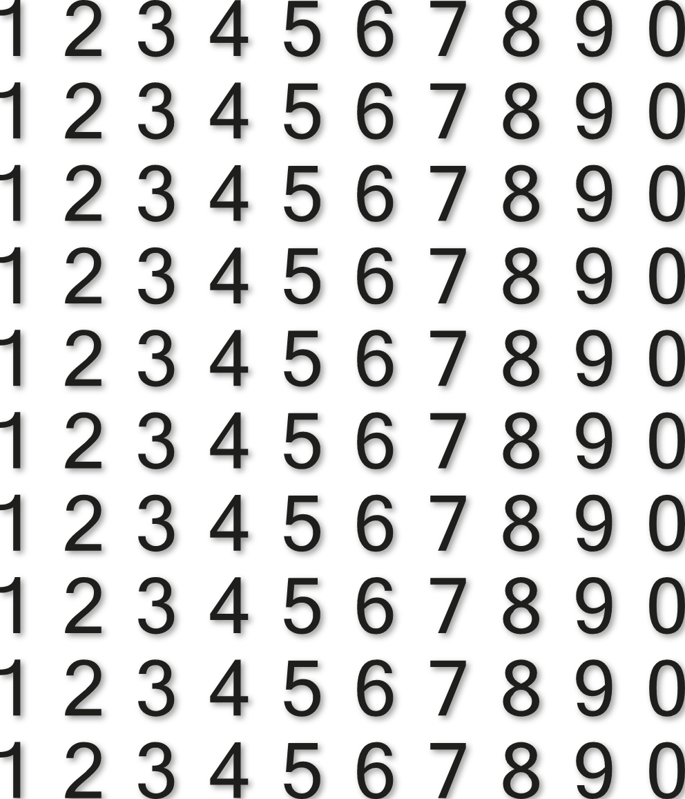 100 chiffres H 1,5 cm autocollants