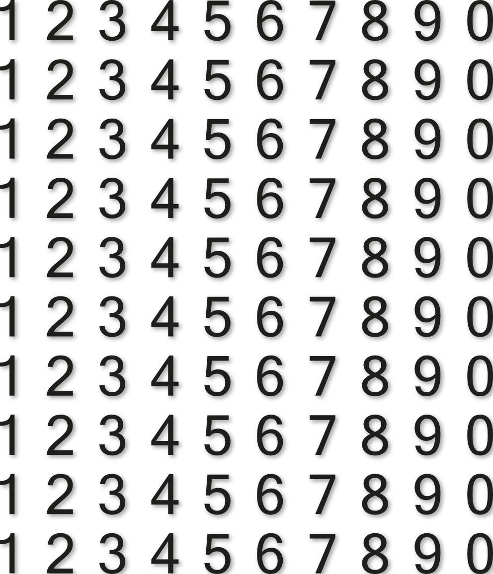 100 chiffres H 3,5 cm autocollants