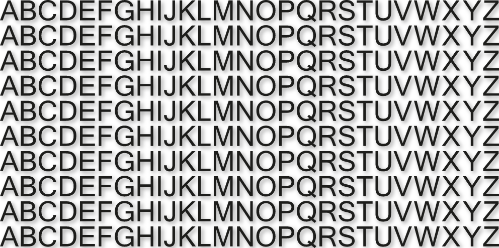 Lettres 3 cm de hauteur - Planche de 10 x l'alphabet autocollant