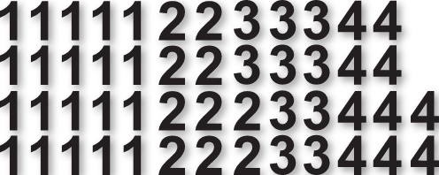 Pochette de chiffres sur mesure