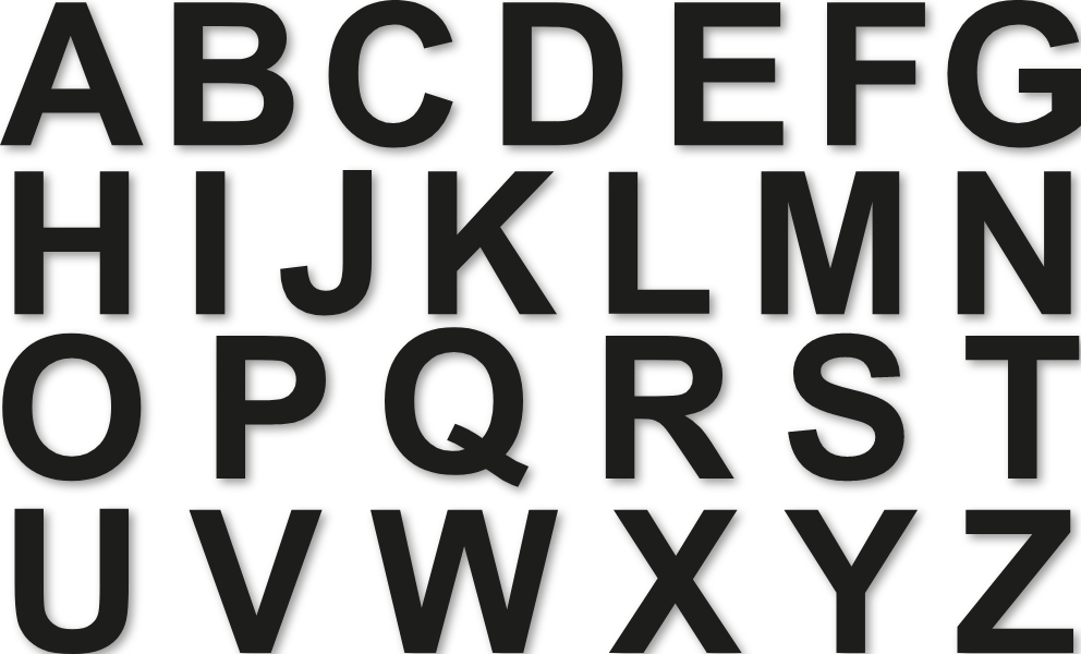 Lettres stickers 8 cm - Alphabet autocollant de A à Z
