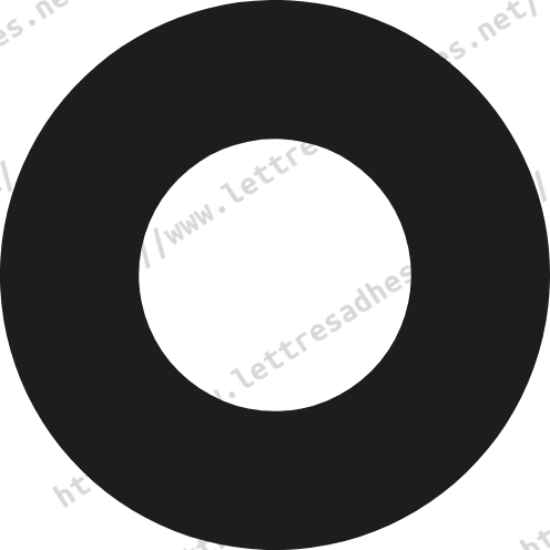 Stickers rond demi plein