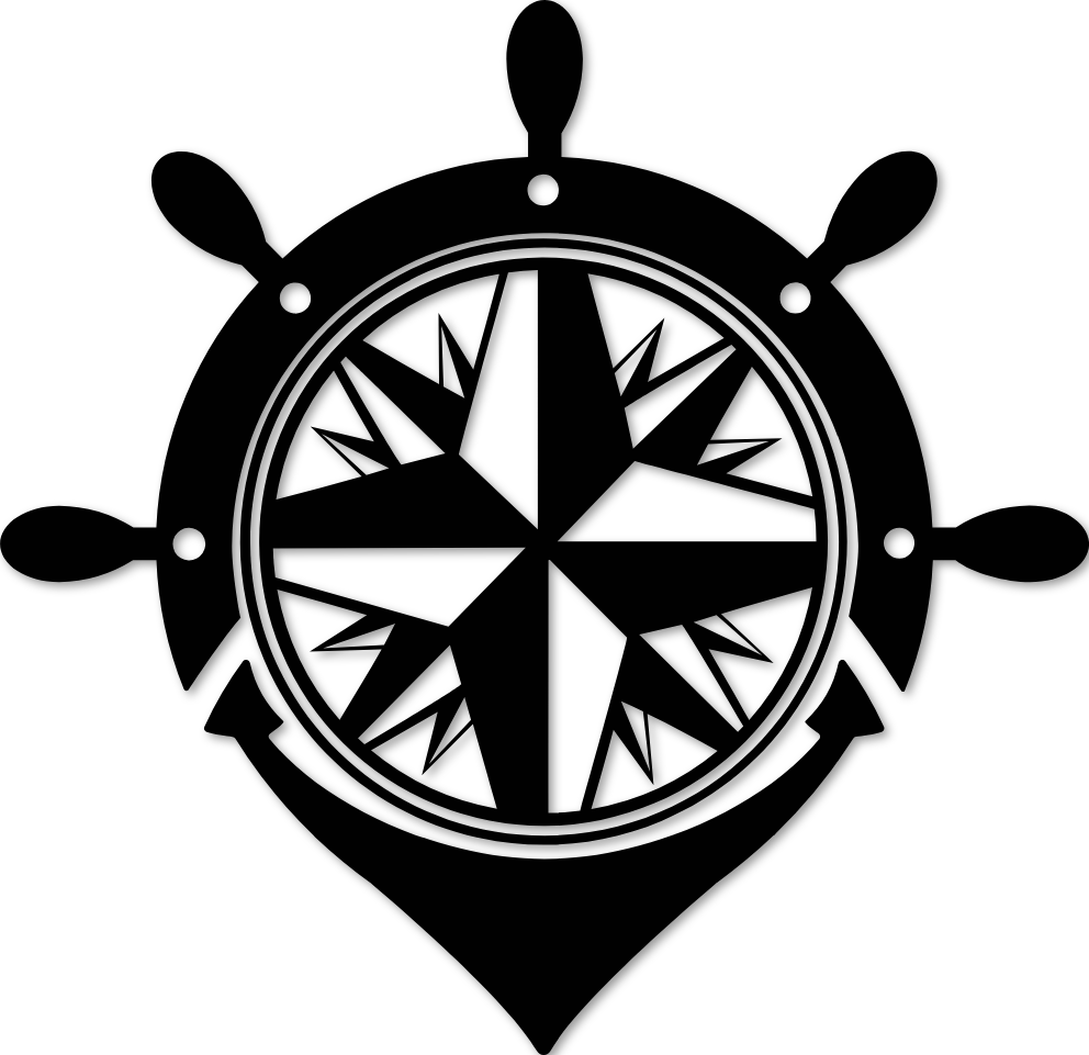 Rose des vents gouvernail