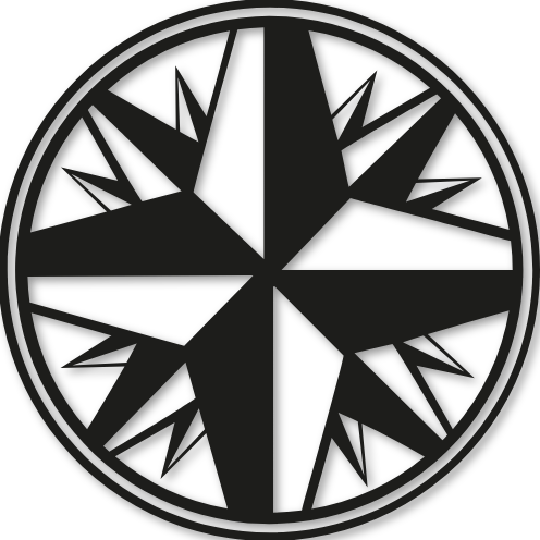 Rose des vents sans pointe